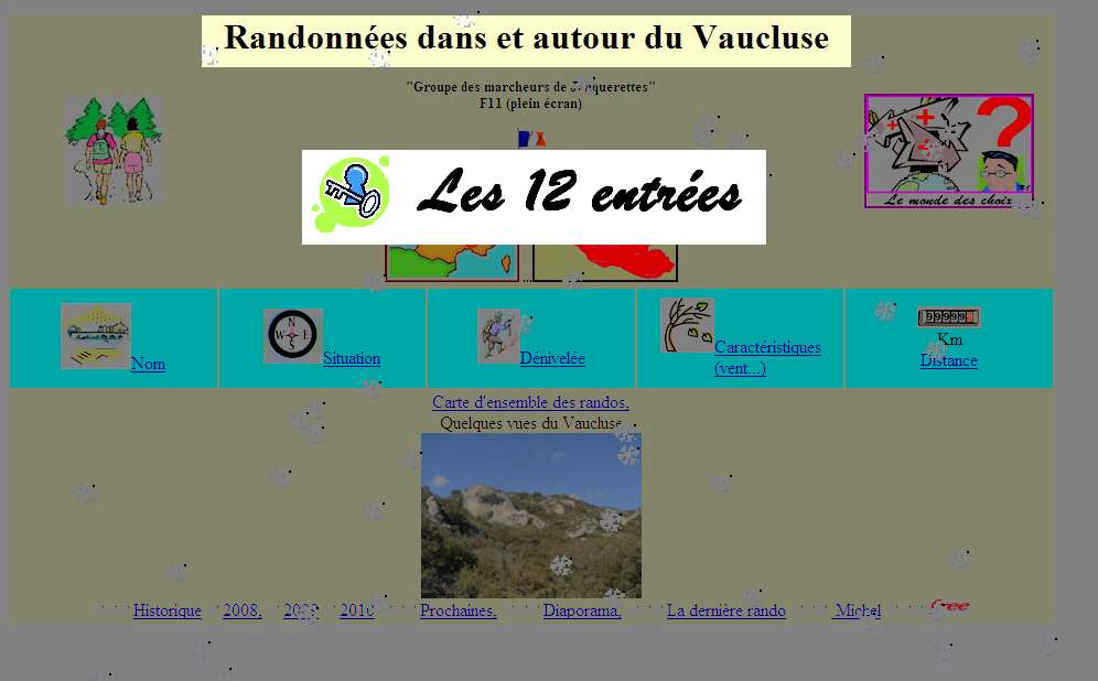 Les 12 entres